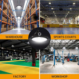 BEYOND LED TECHNOLOGY Feather 0.92 ft. 150 Watt Equivalent LED Black High Bay Light 5000 K