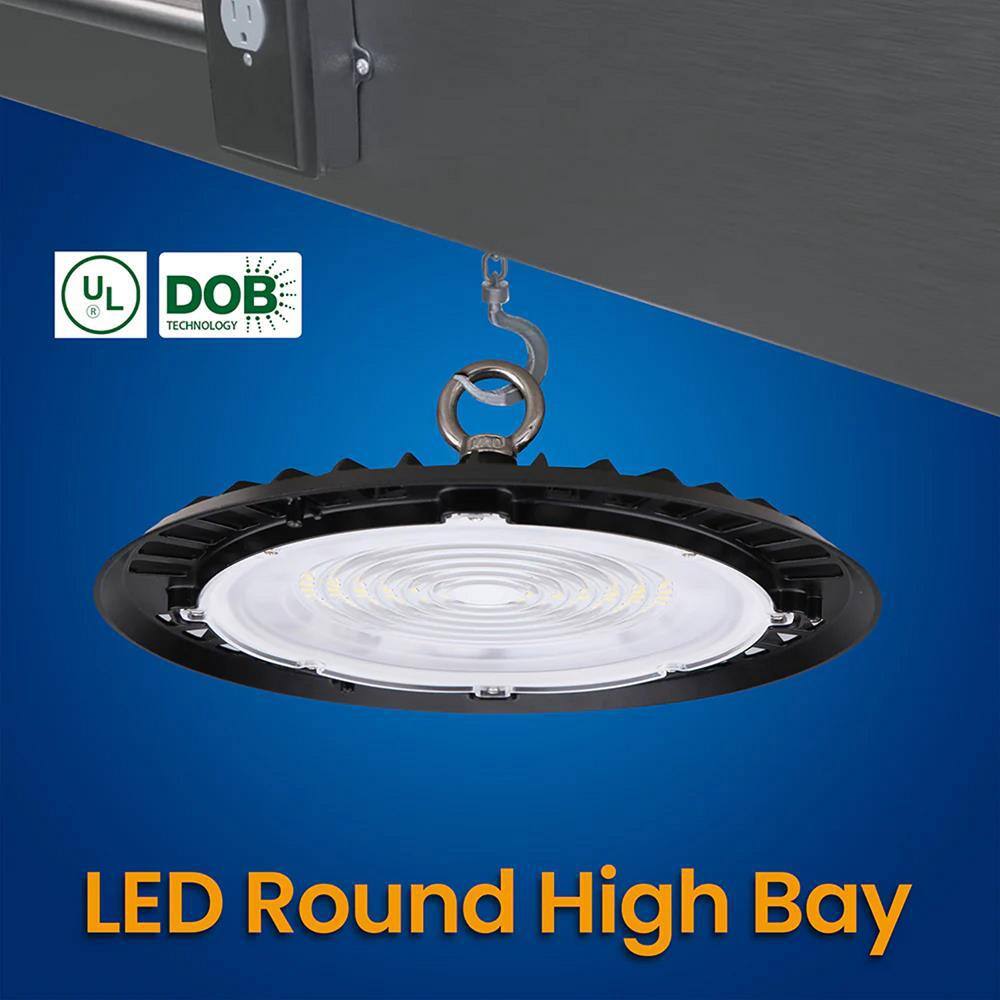 BEYOND LED TECHNOLOGY Feather 0.92 ft. 150 Watt Equivalent LED Black High Bay Light 5000 K