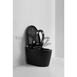 ANGELES HOME Black Smart Toilet Bidet with Auto Flush, Heated Seat & Warm Air Dryer