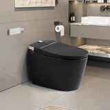 ANGELES HOME Black Smart Toilet Bidet with Auto Flush, Heated Seat & Warm Air Dryer