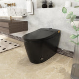 Smart Elongated Bidet Toilet 1.28 GPF Black with Deodorizing, Soft Close