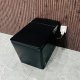 Matte Black Square Smart Toilet with Built-in Tank, Deodorizing Auto Open/Close