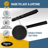KOOVA 3 in. W x 2 in. H x 26 in. D Two Bin Rack Adjustable Height Overhead Garage Ceiling Mounted Storage Unit Black