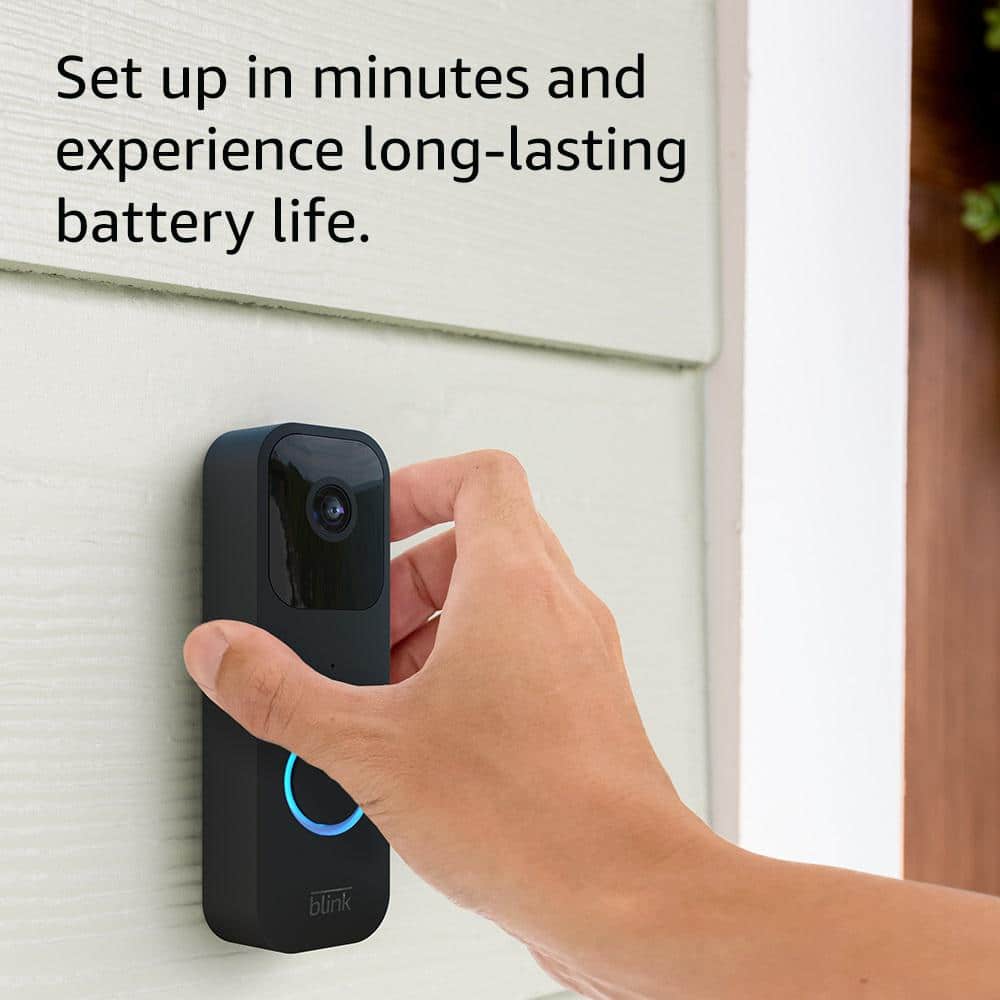 Blink Video Doorbell Plus Sync Module 2 - Battery or Wired - Smart Wi-Fi HD Video Doorbell Camera System in Black