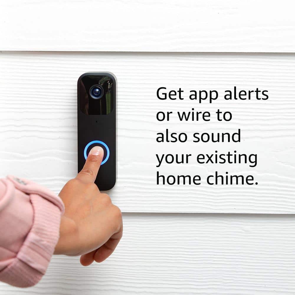 Blink Video Doorbell Plus Sync Module 2 - Battery or Wired - Smart Wi-Fi HD Video Doorbell Camera System in Black