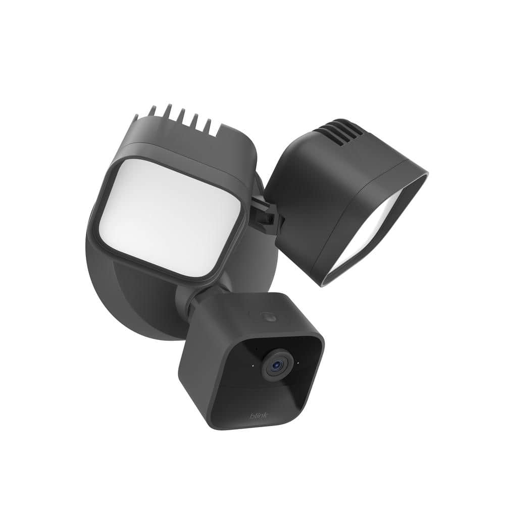 Blink Wired Floodlight Camera - Smart Security Camera, 2600-Lumens, HD Works with Alexa - 1 Camera (Black)