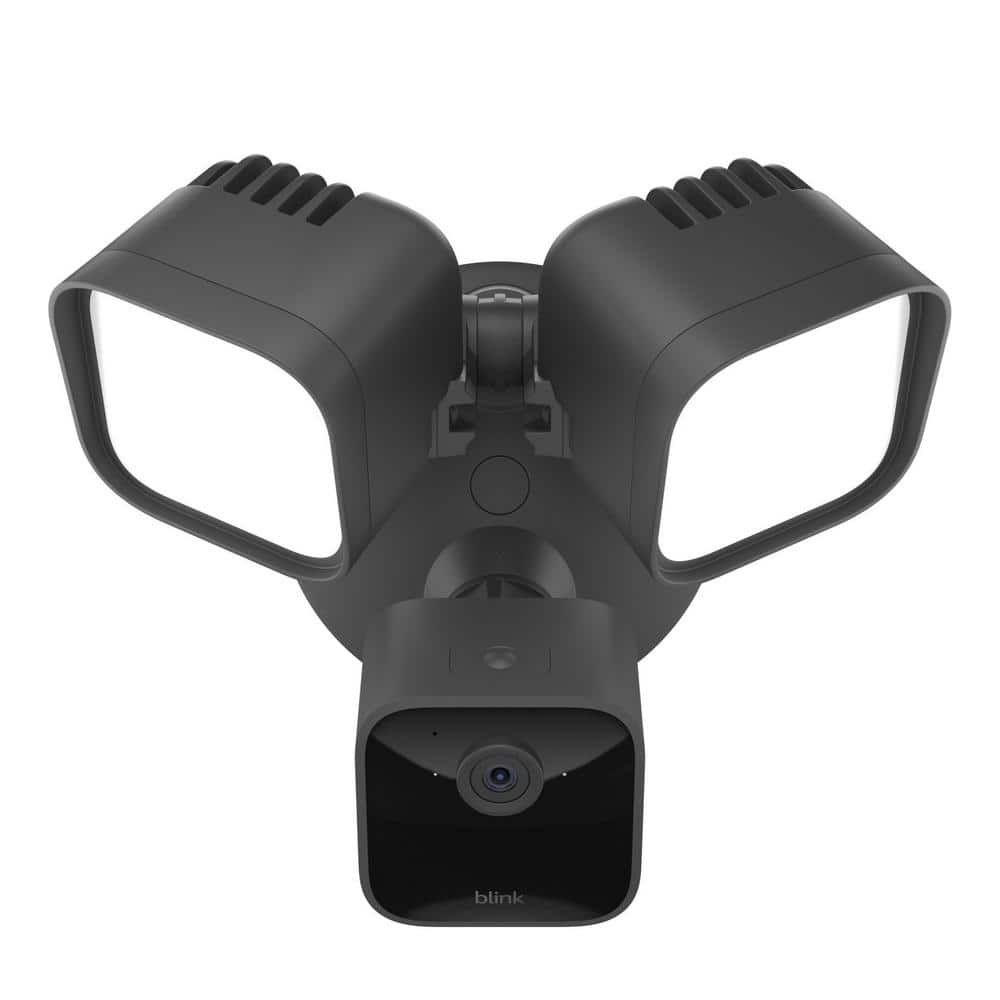 Blink Wired Floodlight Camera - Smart Security Camera, 2600-Lumens, HD Works with Alexa - 1 Camera (Black)