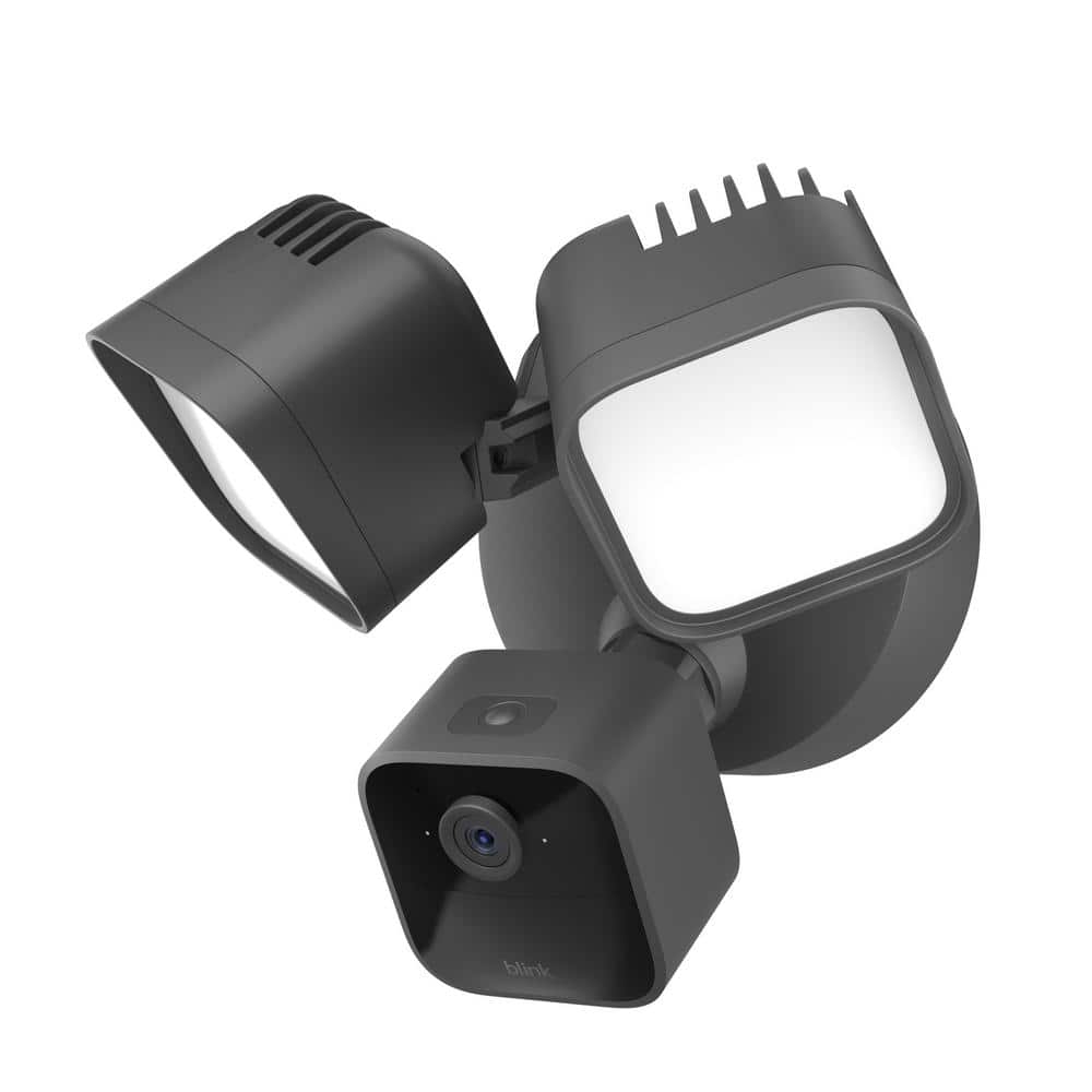 Blink Wired Floodlight Camera - Smart Security Camera, 2600-Lumens, HD Works with Alexa - 1 Camera (Black)