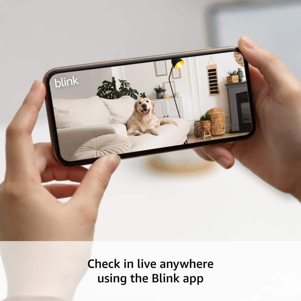 Blink Mini Indoor Wired 1080p Wi-Fi Security Camera in Black