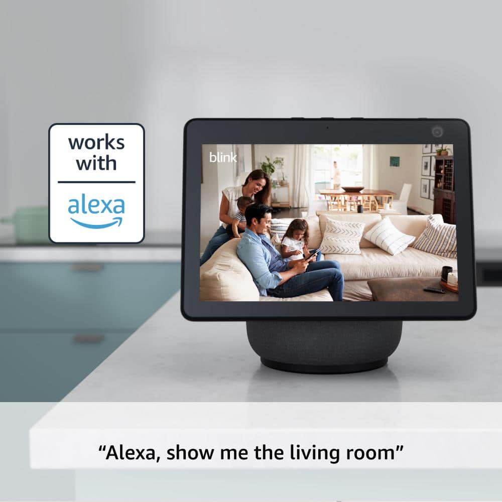 Blink Mini Indoor Wired 1080p Wi-Fi Security Camera in Black