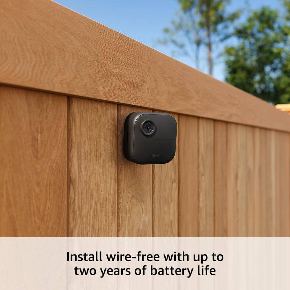 Blink Outdoor 4 (4th Gen) Wireless Outdoor Smart Home Security Camera System with 1 Camera, up to 2-Year Battery Life (Black)