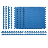 Norsk Black/Blue 24 in. x 24 in. x 0.79 in. Foam Interlocking Reversible Floor Mat (4-Pack)