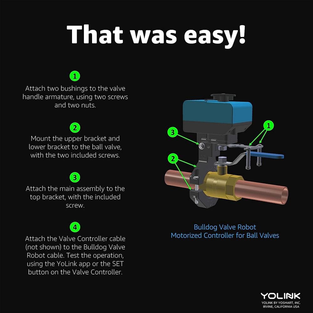 YoLink X3 Valve Controller and Bulldog Valve Robot Kit