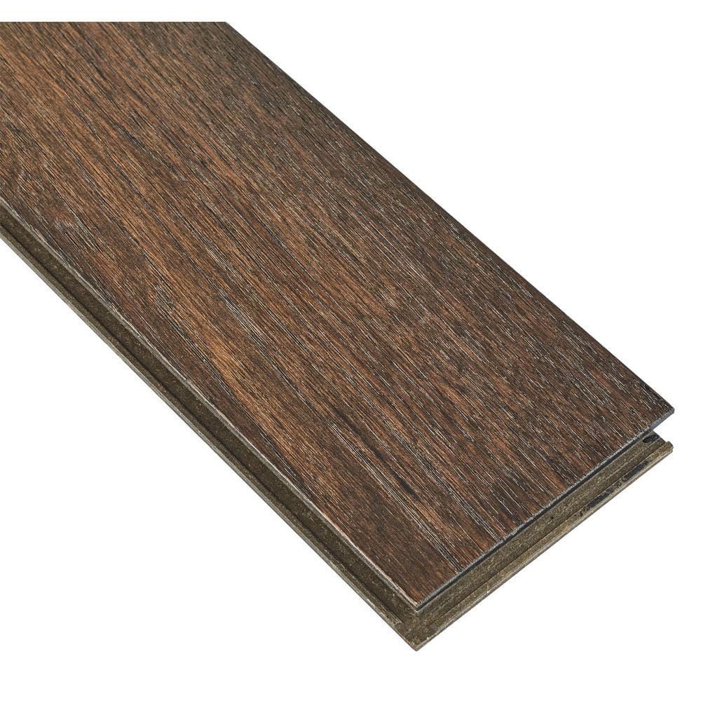 Bruce Hydropel Black Brown Hickory 7/16 in. T x 5 in. W Waterproof Click Lock Engineered Hardwood Flooring (22.6 sq.ft./ctn)