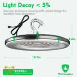 bulbeats 5Pack of 150W LED High Bay Light 22500LM High Bay LED Shop Lights AC100-277V Commercial Bay Lighting for Warehouse