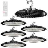 bulbeats 6Pack 150W LED High Bay Light With Motion Sensor AC100-277V UFO LED Lights 37500LM 5000K LED High Bay Shop Light