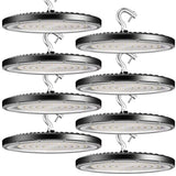 bulbeats 8Pack of 200W LED High Bay Light 30000LM High Bay LED Shop Lights AC100-277V Commercial Bay Lighting for Warehouse
