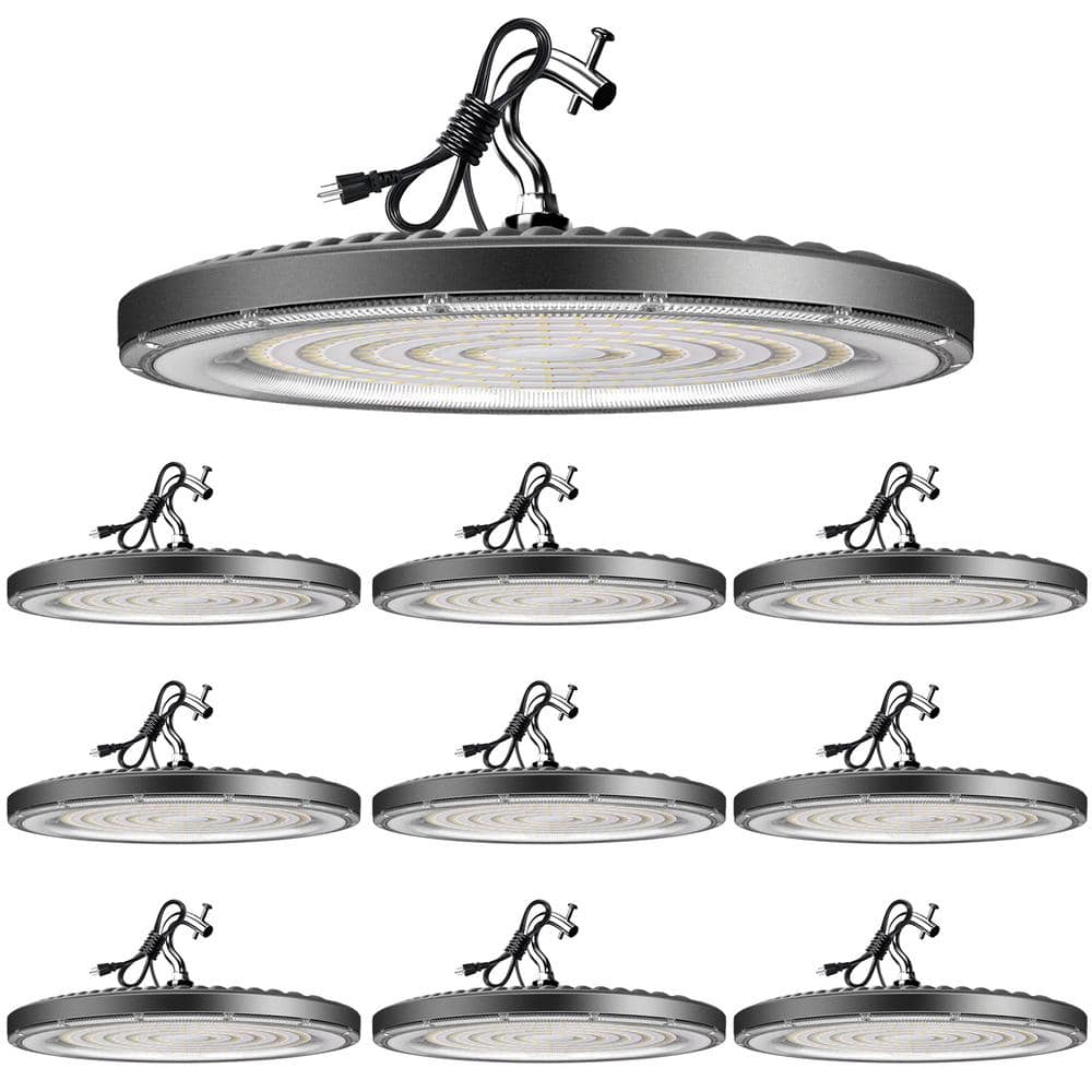 bulbeats 10Pack of 240W LED High Bay Light 36000LM High Bay LED Shop Lights AC100-277V Commercial Bay Lighting for Warehouse