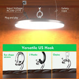 bulbeats 4Pack of 240W LED High Bay Light 36000LM High Bay LED Shop Lights AC100-277V Commercial Bay Lighting for Warehouse
