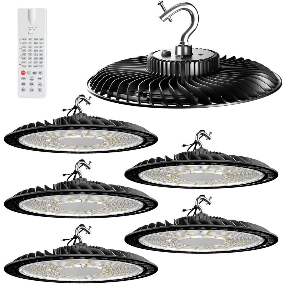 bulbeats 6Pack 250W LED High Bay Light with Motion Sensor 37500LM High Bay LED Shop Light, AC100-277V UFO LED Lights