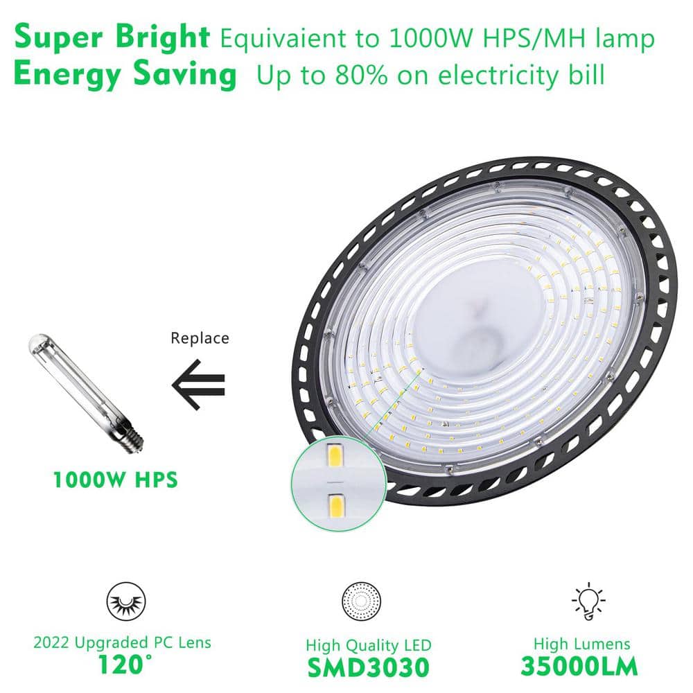 bulbeats 6Pack 250W LED High Bay Light with Motion Sensor 37500LM High Bay LED Shop Light, AC100-277V UFO LED Lights