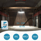 bulbeats 4Pack 500W LED High Bay Light 75000LM High Bay LED Shop Lights AC100-277V Commercial Bay Lighting for Warehouse