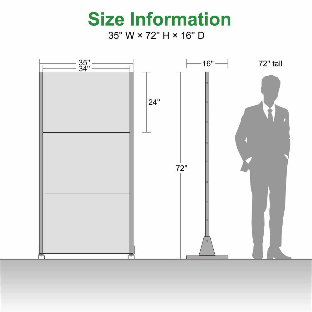 cadeninc Outdoor & Indoor Metal Privacy Screen - 2.92 ft x 6 ft, Black