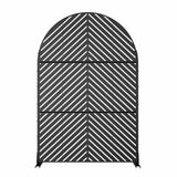cadeninc 3.92 ft. x 6 ft. Outdoor and Indoor Arched Metal Privacy Screen