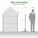 cadeninc 3.92 ft. x 6 ft. Outdoor and Indoor Arched Metal Privacy Screen