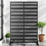 cadeninc Outdoor and Indoor Black Metal Privacy Screen Fence Panels, 3.92 ft. x 6 ft.