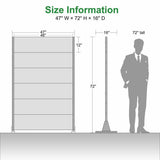 cadeninc Outdoor and Indoor Black Metal Privacy Screen Fence Panels, 3.92 ft. x 6 ft.