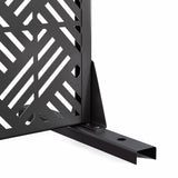 Cadeninc 3.92 ft x 6 ft Black Metal Privacy Screen Fence Panels