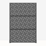 Cadeninc 3.92 ft x 6 ft Black Metal Privacy Screen Fence Panels