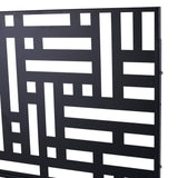cadeninc 4 ft. x 6.33 ft. Black Steel Privacy Screen Fence Panels