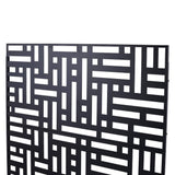 cadeninc 4 ft. x 6.33 ft. Black Steel Privacy Screen Fence Panels