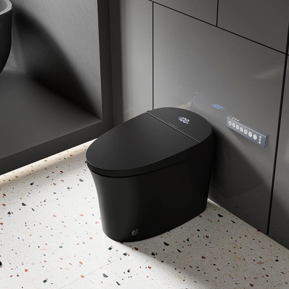 Casta Diva Elongated Bidet Toilet 1.08/1.45 GPF in Black with Heated Seat and Warm Water Bidet