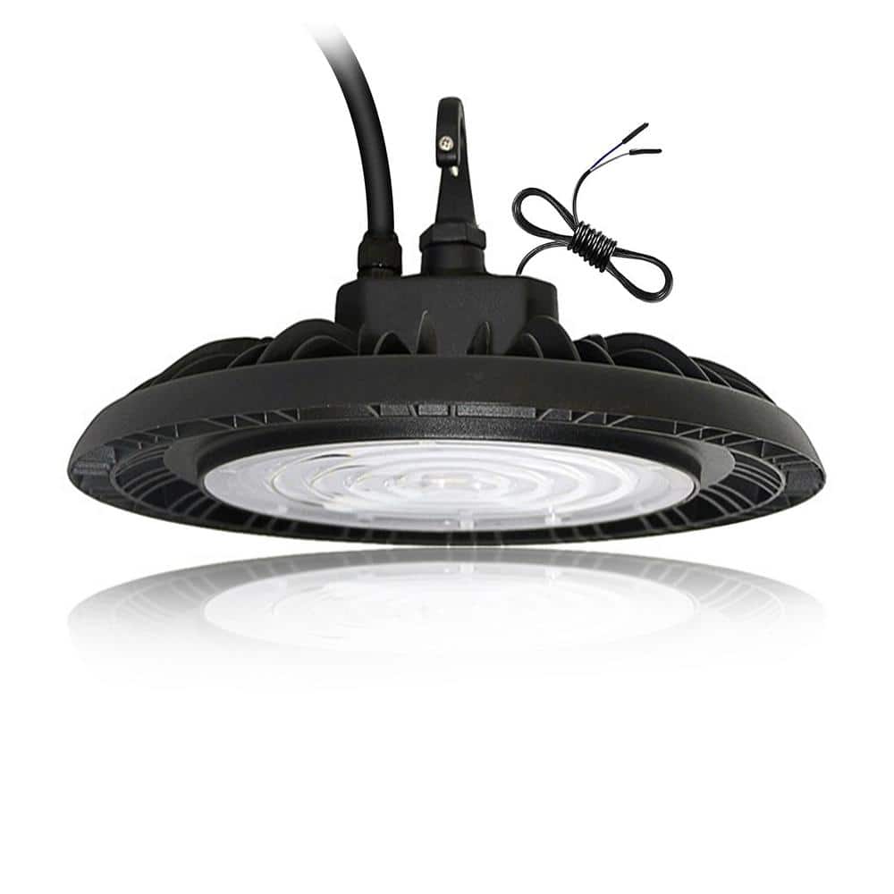 Cedar Hill UFO 1ft 300-Watt Equivalent Integrated LED Non Dimmable Black High Bay Light, 5000K, (1 Pack)