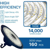 Cedar Hill UFO 1ft 300-Watt Equivalent Integrated LED Non Dimmable Black High Bay Light, 5000K, (1 Pack)
