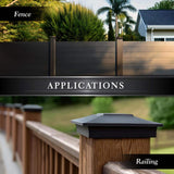 CLASSY CAPS 6 in. x 6 in. Black Aluminum Fence Post Cap (4-Pack)