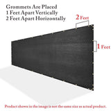 COLOURTREE 4 ft. x 95 ft. Black Privacy Fence Screen HDPE Mesh Windscreen with Reinforced Grommets for Garden Fence (Custom Size)