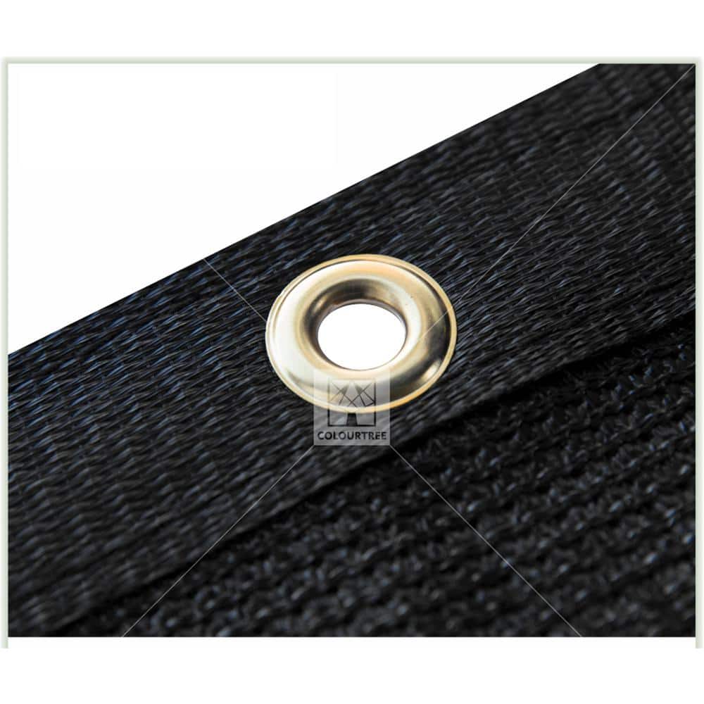COLOURTREE 6 ft. x 136 ft. Black Privacy Fence Screen HDPE Mesh Windscreen with Reinforced Grommets for Garden Fence (Custom Size)