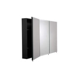 Croydex Easy Hang 48 in. W x 30 in. H Rectangular Black Stainless Steel Surface Mount Medicine Cabinet with Mirror