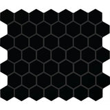 Daltile Restore Matte Black 12 in. x 10 in. Glazed Ceramic Hexagon Mosaic Tile (9.72 sq. ft./Case)