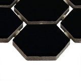 Daltile Restore Matte Black 12 in. x 10 in. Glazed Ceramic Hexagon Mosaic Tile (9.72 sq. ft./Case)