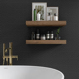 Daltile Restore Black 11 in. x 10 in. Glazed Porcelain Penny Round Mosaic Tile (12.45 sq. ft./Case)