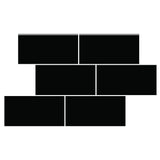 Daltile Rittenhouse Square 3 in. x 6 in. Black Ceramic Bullnose Wall Tile (0.125 sq. ft. per Piece)