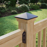 4 in. x 4 in. Red Western Cedar Black High Point Post Cap