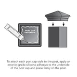 4 in. x 4 in. Black Metal Post Cap