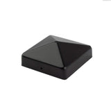 4 in. x 4 in. Black Metal Post Cap