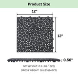 Waterproof Outdoor All Weather Anti-slip 1 ft. x 1 ft. Plastic Deck Tile in Black (Pack of 24)